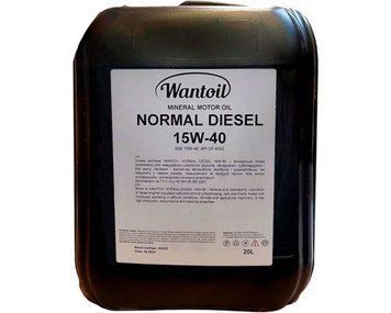 Масло моторное WANTOIL NORMAL DIESEL 15W-40 CF-4/SG в канистре, 20 л, шт NormalD_Укр фото